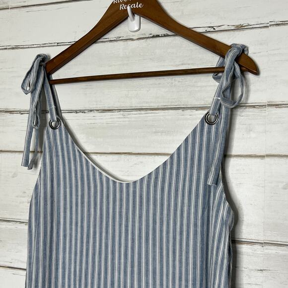 Rails Diana Sicily Striped Mini Dress Linen Blend Size Medium - Picture 9 of 11